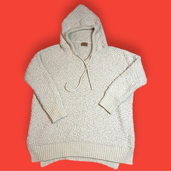 EUC POL Pullover Hooded Sweater in Light Cream. Size Small ❄️🧤 - Picture 2 of 9